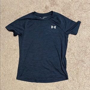 Under Armour Boys Navy Short Sleeve Tee Athletic Casual